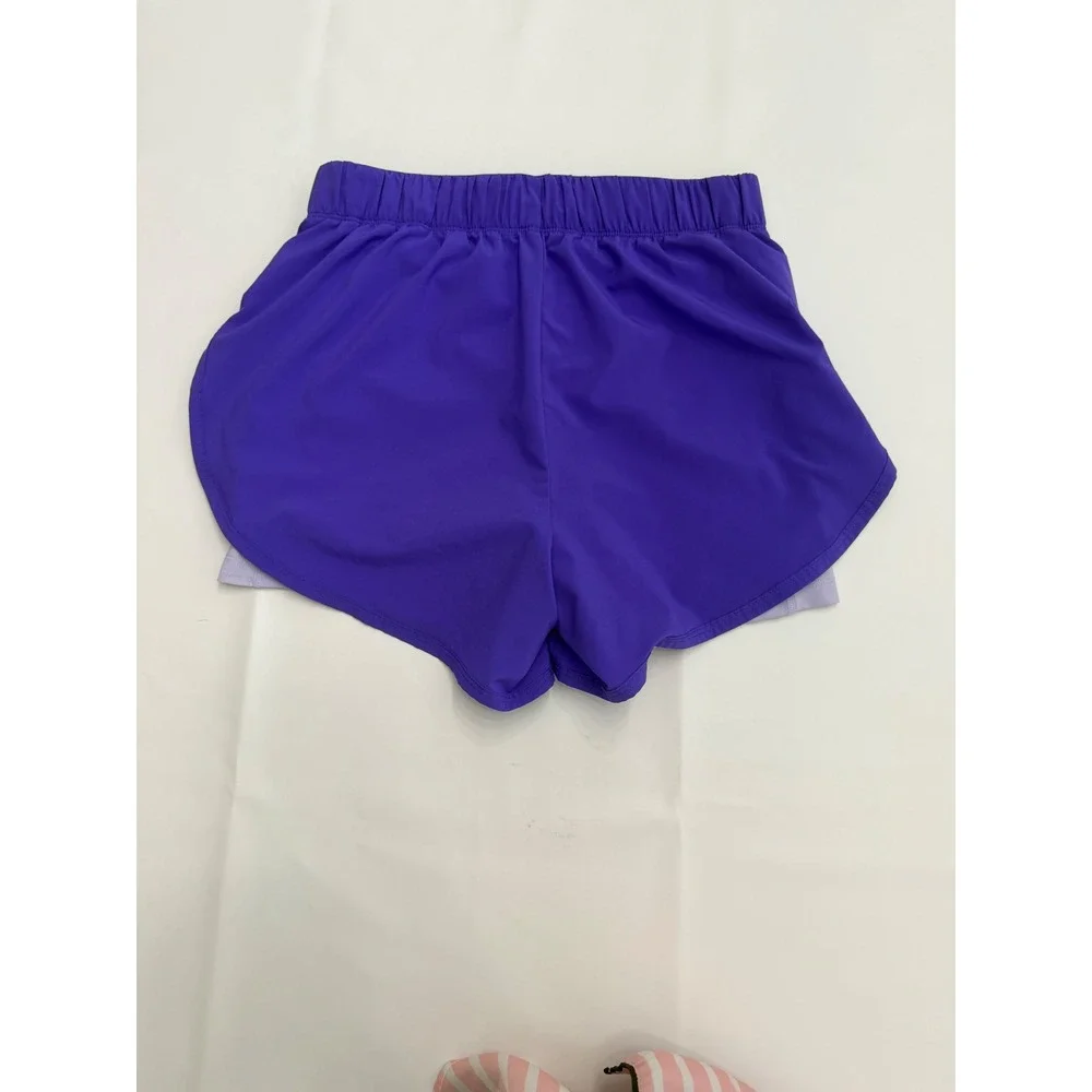 Nike Dri-FIT 2-in-1 Running Shorts Purple Medium Activewear Workout Training